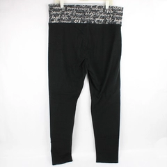 Victoria's Secret Black and Gray Fold Over Pants Women's XL
