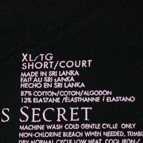 Victoria's Secret Black and Gray Fold Over Pants Women's XL