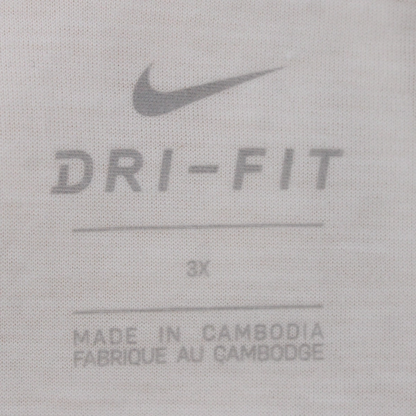 Nike Dri-Fit Mesh Sleeve Sheet White T-Shirt Women's Size 3X