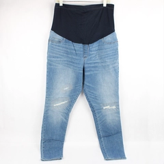 Liz Lange Maternity Medium Wash Distressed Jeggings Women's Size Large
