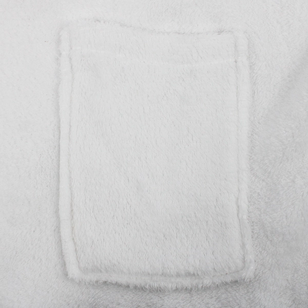 Spa Luxury Hook and Loop Elastic White Bathrobe Body Wrap Towel One Size