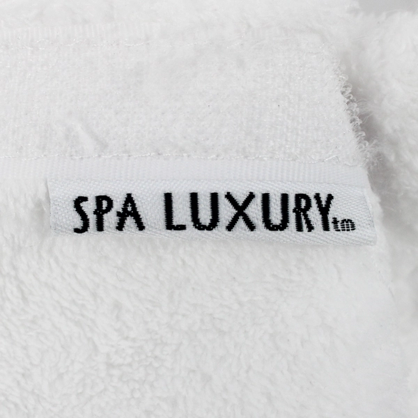 Spa Luxury Hook and Loop Elastic White Bathrobe Body Wrap Towel One Size