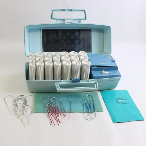 Vintage Lady Sunbeam Vista Hair Curler Set Blue Made In Japan VHC22