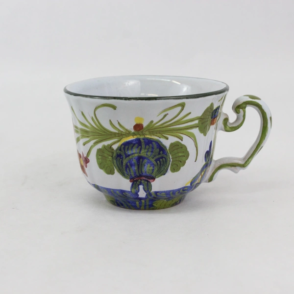 Imolarte Garafano Imola Blue Carnation Coffee Cup Faenza Italy