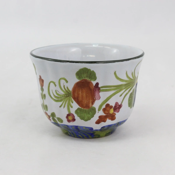 Imolarte Garafano Imola Blue Carnation Coffee Cup Faenza Italy