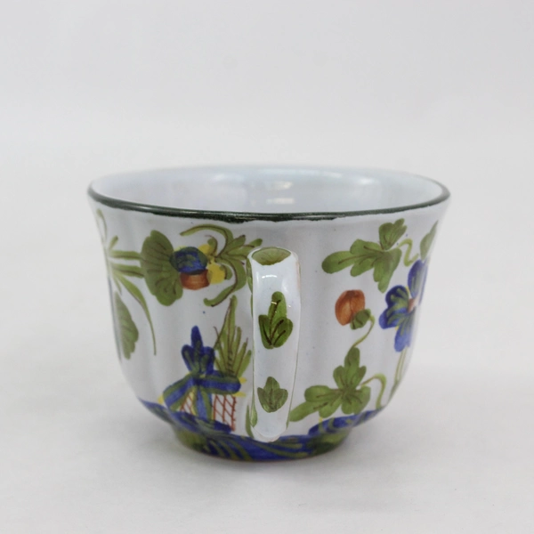 Imolarte Garafano Imola Blue Carnation Coffee Cup Faenza Italy