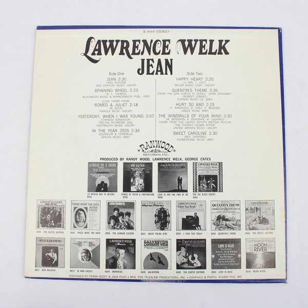 Lawrence Welk Jean Vinyl Record Album Classic Songs Collection