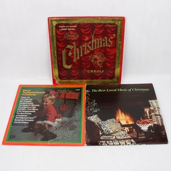 Lot of 3 Vintage Christmas Vinyl Records Peggy Lee Ella Fitzgerald Robert Goulet