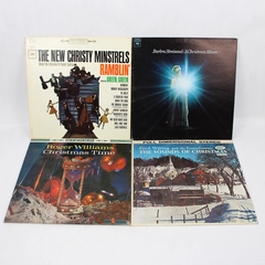 Lot of 4 Christmas Vinyl Records Roger Williams Streisand Minstrels Fred Waring
