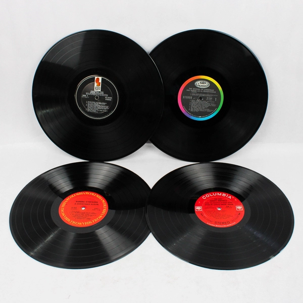 Lot of 4 Christmas Vinyl Records Roger Williams Streisand Minstrels Fred Waring