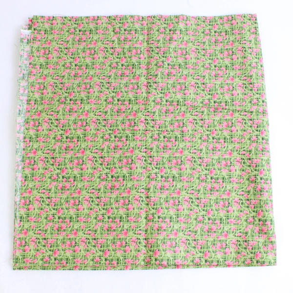 Lot of 3 Coordinating Pieces of Green Fabric For Quilting