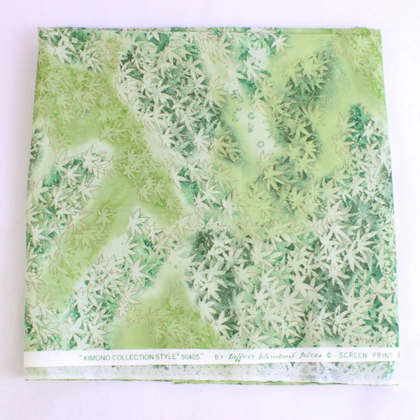 Lot of 3 Coordinating Pieces of Green Fabric For Quilting