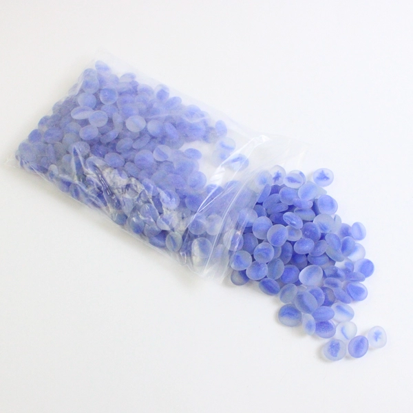 345 Count Blue Frosted Glass Pebbles Plant Decor Vase Fillers