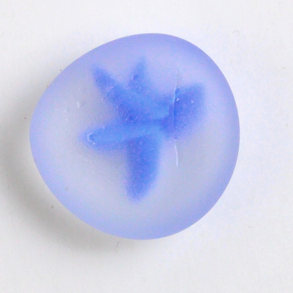 345 Count Blue Frosted Glass Pebbles Plant Decor Vase Fillers