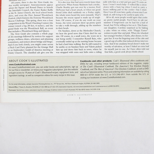 Cook's Illustrated Magazine Jan/Feb 2009 Recipes & Cooking Tips