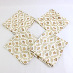 Set of 4 Danica Heirloom 100% Cotton Patterned Dinner Napkins