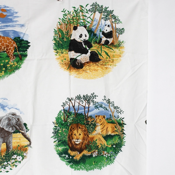 Cranston Vintage Vanishing Wildlife Fabric Applique Craft Panel Cut'n Sew