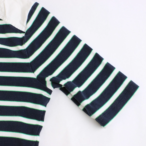 Jones New York Signature Small Blue White Green Striped Pullover Sweater