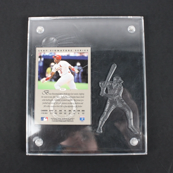 1996 Leaf Signature Series Brian Jordan Bronze Autograph Card with Display Case
