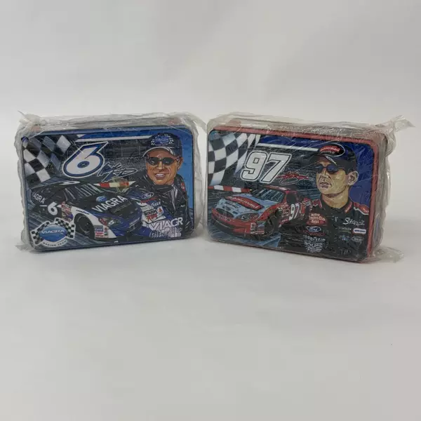Lot of 2 Kraft Velveeta Collectors Series Nascar Tins New Tim Kraft Sam Bass