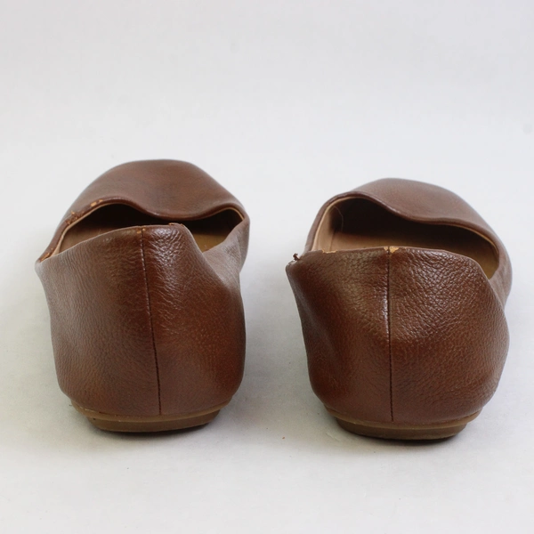 Steve Madden Brown Faux Leather Ballerina Slipper Flats Women's Size 6.5