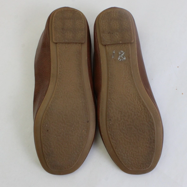 Steve Madden Brown Faux Leather Ballerina Slipper Flats Women's Size 6.5