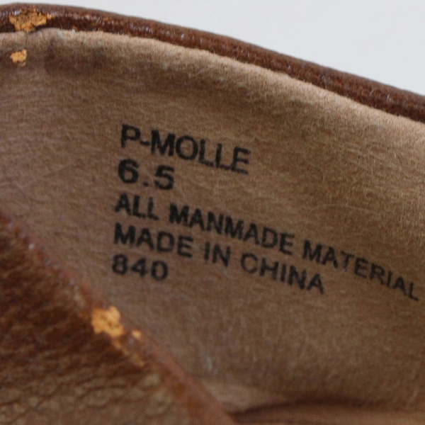 Steve Madden Brown Faux Leather Ballerina Slipper Flats Women's Size 6.5