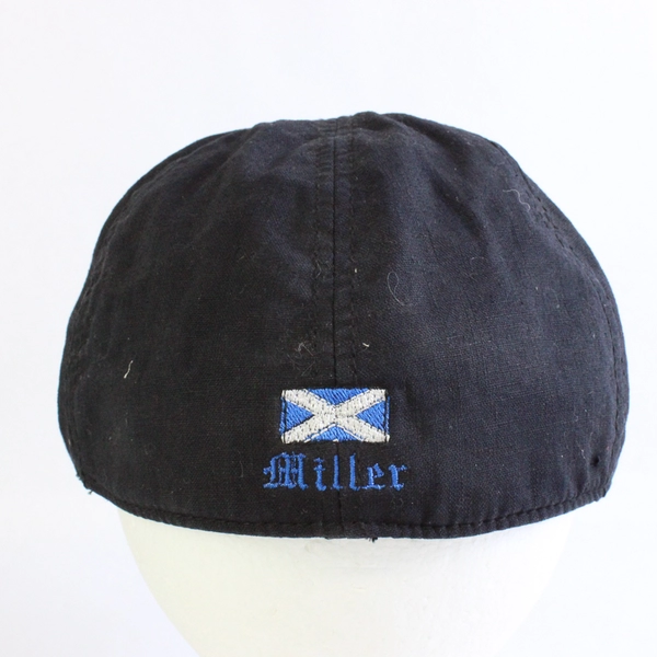 Lids Solid Black Duckbill Cap Embroidered W/ Miller & Scottish Flag Size S/M