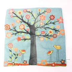 Onker Multicolor Birds and Tree Design Square Throw Pillow Cover 17"