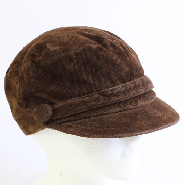 Wallaroo Hat Collection Dutch Fisherman's Cap Brown Corduroy One Size