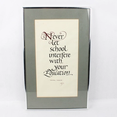 Framed Inspirational Mark Twain Quote Framed and Matted 19" x 12"