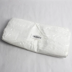 Set Of 10 White Sandbags W/ Ties Woven Polypropylene 50 lbs Capacity 14" x 26"