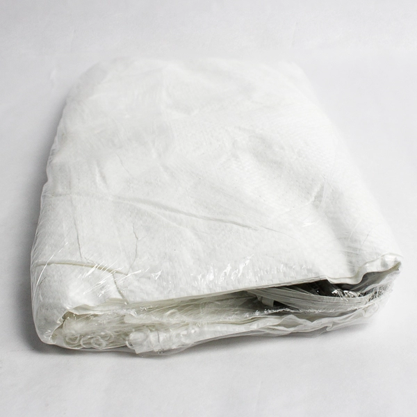 Set Of 10 White Sandbags W/ Ties Woven Polypropylene 50 lbs Capacity 14" x 26"