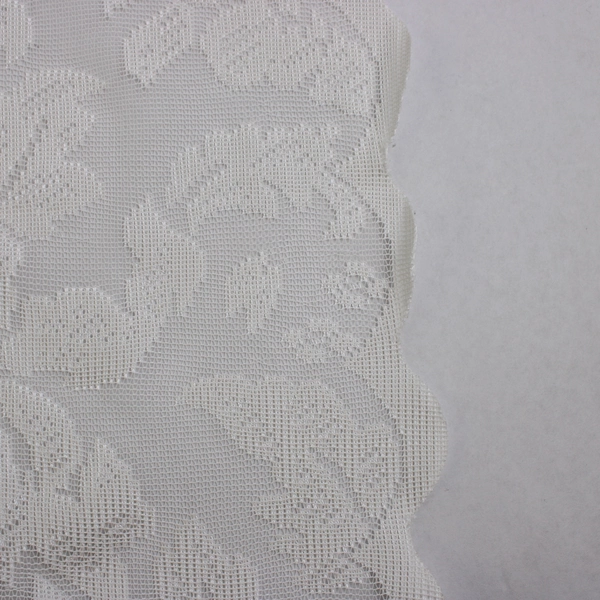 Lot Of 2 Matching Unbranded Solid White Sheer Lace Valance Curtains 19" x 37"