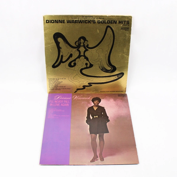 Lot of 2 Dionne Warwick I'll Never Fall In Love Again Golden Hits Vinyl Records