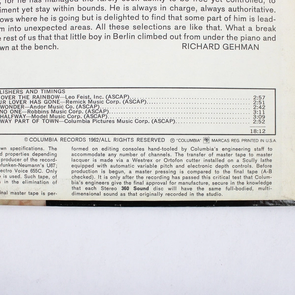 André Previn "The Faraway Part Of Town" 1962 Vinyl Record LP 