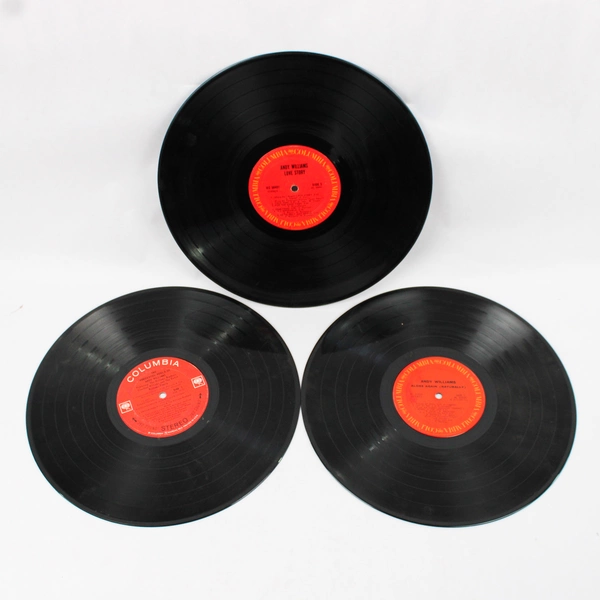 Lot of 3 Andy Williams Vinyl Records Love Story Dream Alone Again Naturally