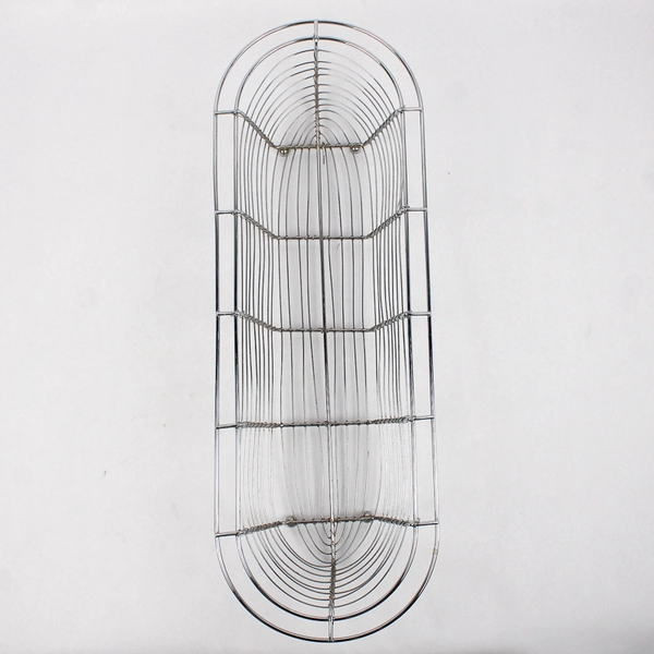 Unbranded Footed Metal Wire Tray Stainless Steel 3" Tall 18.25" x 6.25"