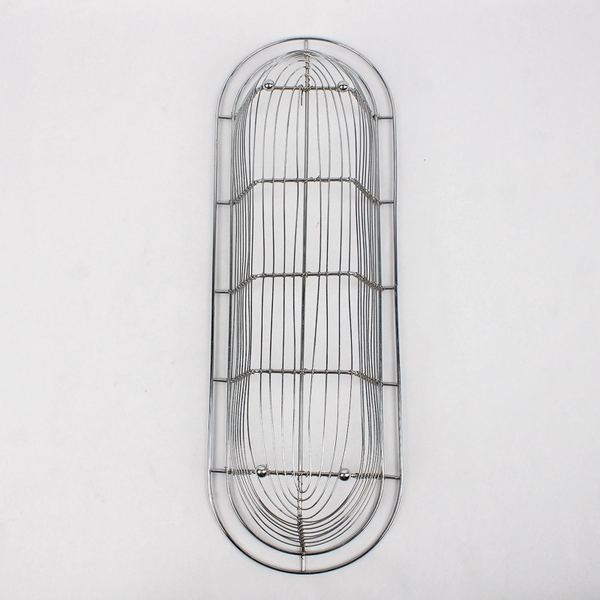 Unbranded Footed Metal Wire Tray Stainless Steel 3" Tall 18.25" x 6.25"