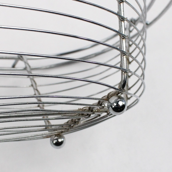 Unbranded Footed Metal Wire Tray Stainless Steel 3" Tall 18.25" x 6.25"