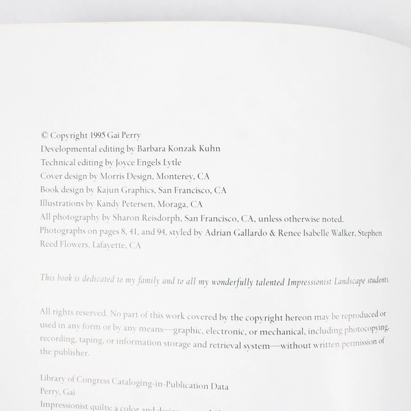 Impressionist Quilts by Gai Perry 1995 Paperback