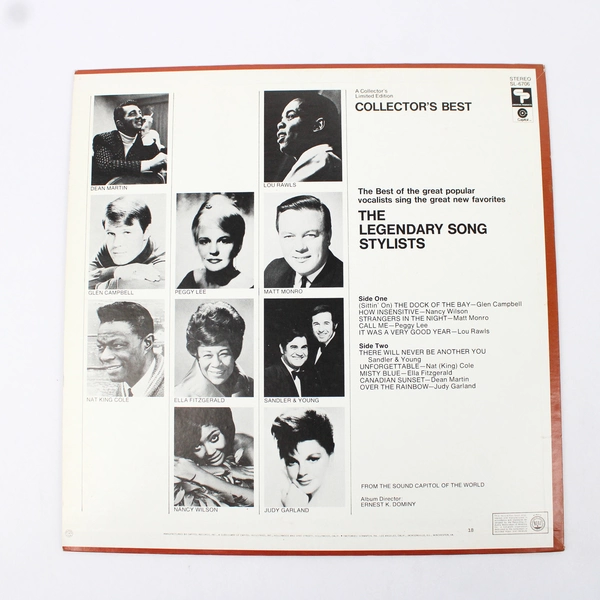 Best of the Legendary Song Stylists Vinyl Jazz Record Album LP