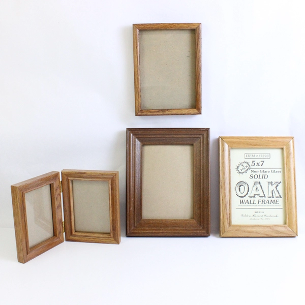 Mixed Lot of 4 Desk Top and Wall Hanging Wooden Photo