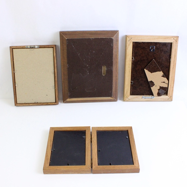 Mixed Lot of 4 Desk Top and Wall Hanging Wooden Photo