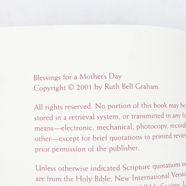 Blessings for a Mother's Day by Ruth Bell Graham 2001 Compact Paperback