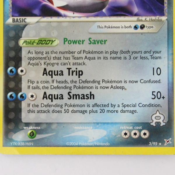 Team Aqua's Kyogre EX Team Magma vs Team Aqua 003/095 Mint Pokémon Card