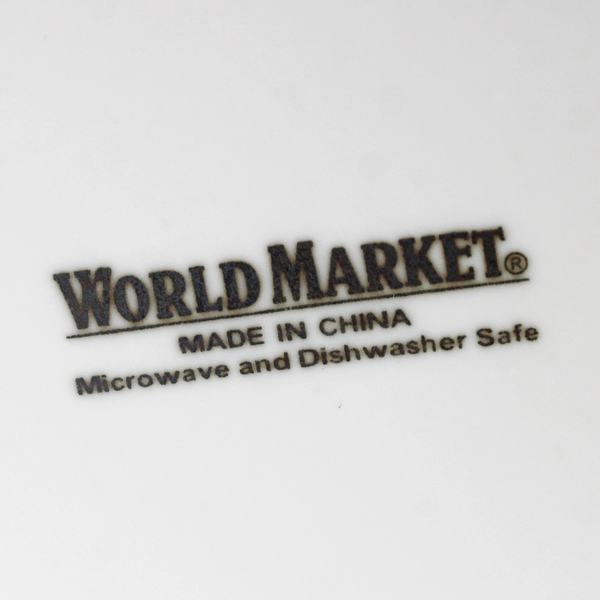 World Market Ceramic Tea Pot With Lid Floral Beige Funky Shape 6" Tall