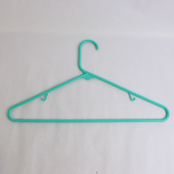 Set of 10 Teal Green Plastic Clothes Hangers Shirts or Bottoms