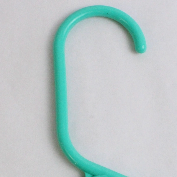 Set of 10 Teal Green Plastic Clothes Hangers Shirts or Bottoms
