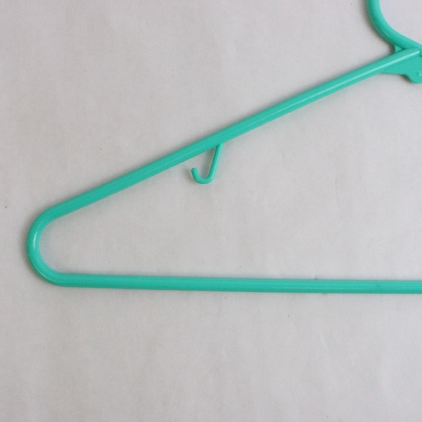 Set of 10 Teal Green Plastic Clothes Hangers Shirts or Bottoms